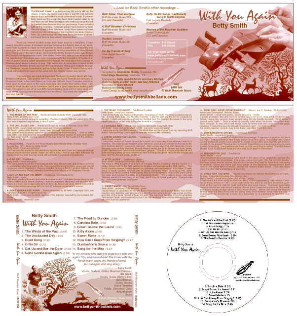 Betty Smith Music CD Insert