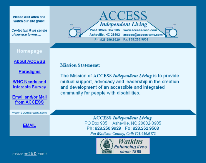 Access Homepage Screenshot