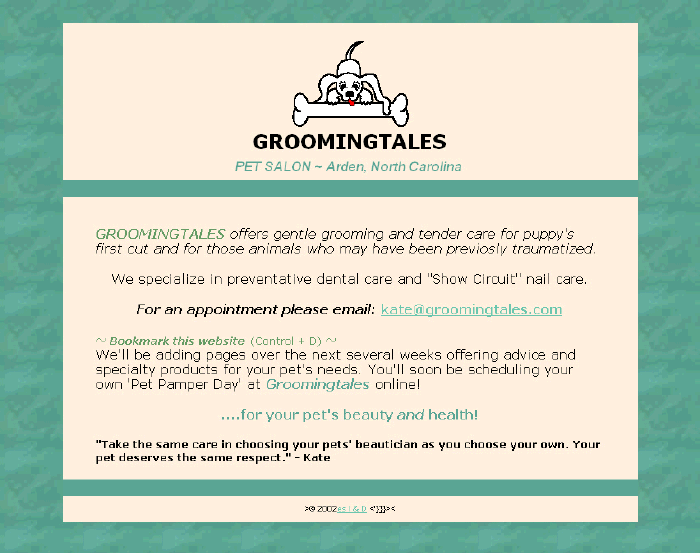 Groomingtales Homepage Screenshot